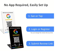 Expositor de Mesa de PVC con Código QR Dinámico NFC y Chip Ntag213/215/216 para Mejorar el Ranking de Google, Instagram, Facebook y TikTok