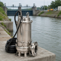 Fabricant de pompes submersibles pour eaux usées, pompe submersible pour eaux usées en acier inoxydable à grand débit, drainage vertical des eaux usées