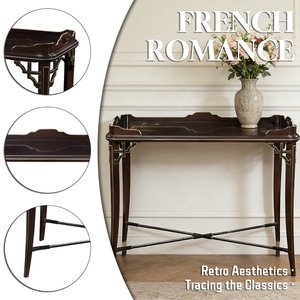 Meubles de salon personnalisés de style rétro, table d'entrée en bois <span class=keywords><strong>massif</strong></span> avec pieds en forme de X, table en bois vintage, <span class=keywords><strong>console</strong></span> - Product Image 2