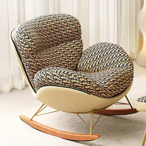 Chaise longue à bascule de style nordique moderne, luxueuse, écologique et antique pour salon, chambre à coucher, meubles de maison - Product Image 1