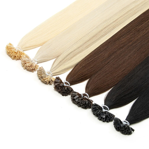 Extensions de cheveux humains à pointe plate en gros, double épaisseur, cheveux vierges russes, <span class=keywords><strong>blond</strong></span> balayage, extensions à pointe plate en kératine, fournisseur - Product Image 2