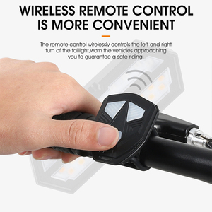 WEST BIKING Nouveau clignotant directionnel à télécommande USB avec klaxon et feu arrière LED pour vélo - Product Image 4