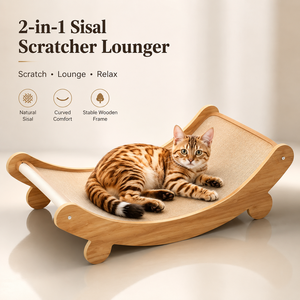 Grattoir <span class=keywords><strong>à</strong></span> <span class=keywords><strong>chat</strong></span> en sisal durable en gros, grand repose-<span class=keywords><strong>chat</strong></span> en forme de U, meuble résistant <span class=keywords><strong>à</strong></span> l'usure avec cadre en bois <span class=keywords><strong>pour</strong></span> chats d'intérieur - Product Image 1