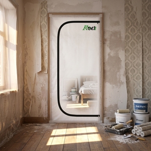 Cortina Antipolvo con Cierre <span class=keywords><strong>de</strong></span> Cremallera, Barrera <span class=keywords><strong>de</strong></span> Acceso Reutilizable para Obras <span class=keywords><strong>de</strong></span> Renovación <span class=keywords><strong>de</strong></span> Edificios - Product Image 1