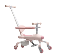 Marche-bébé électronique multifonctionnel 3-en-1 avec roues pivotantes universelles et barrière circulaire pour enfants