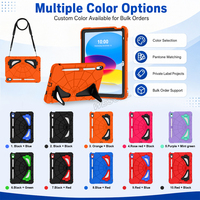 Étui antichoc robuste pour iPad 10e et 11e génération 10.9 avec support double pliable, bandoulière, design animé pour enfants, OEM ODM