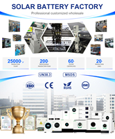 Batterie LiFePO4 51,2V 300Ah 15kWh Prix Usine, Logo Personnalisé Fabricant, Cellules Grade A, 8000 Cycles pour Système d'Onduleur Solaire