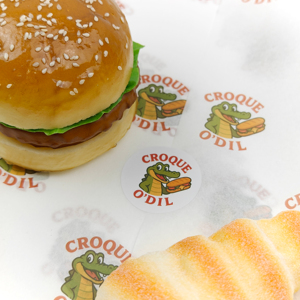 Wholesale 40g Burger Deli Meat Wrapping Customized Printed Logo Food Grade <b>Greaseproof</b> Packaging <b>Paper</b> Virgin Wax Coated <b>Paper</b> - Product Image 6