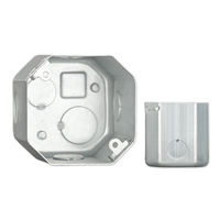 Boîtier de jonction octogonal en acier galvanisé IP40 106,9x105,9x32mm pour système de câblage et boîtier d'instrumentation électronique