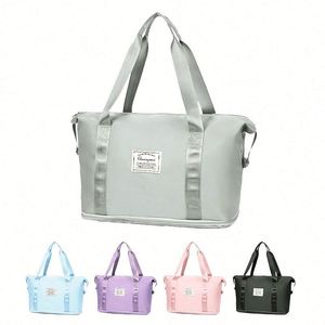 Bolsa de Viaje Plegable Personalizable, Bolsa de Gran Capacidad para Mujer, Portátil, para Viajes Cortos, con Compartimentos Secos y Húmedos, de Hombro - Product Image 3