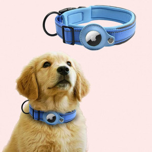 Luxury Custom Nylon Adjustable Training <strong>Gps</strong> Tracker Nylon Air Tag Airtag <strong>Dog</strong> Pet <strong>Collars</strong> With Airtag Holder - Product Image 3