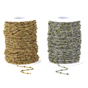 Cuentas esmaltadas de acero inoxidable chapadas en oro de 18 quilates DIY, Rollo hecho a mano, pulsera, collar, hallazgos, bolsa de joyería <span class=keywords><strong>permanente</strong></span> de diamantes - Product Image 5