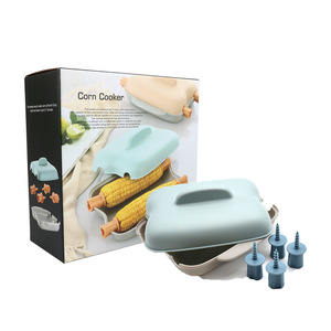 Caja de plástico creativa para cocinar maíz al vapor en <span class=keywords><strong>microondas</strong></span>, utensilio de cocina para el hogar, caja para cocinar maíz al vapor con asa, caja para cocer maíz al vapor. - Product Image 4