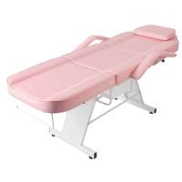 Table de massage et de soin multifonctionnelle réglable et pliable pour salon de beauté, idéale pour les extensions de cils et les tatouages