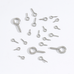 100 unidades/bolsa de pequeños y diminutos ganchos de ojo, <span class=keywords><strong>ojales</strong></span>, cierres de oro con rosca, accesorios de joyería <span class=keywords><strong>para</strong></span> hacer manualidades DIY - Product Image 5