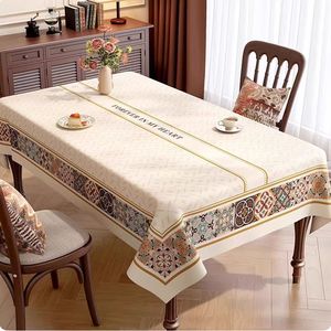 Printed Rectangular Tablecloth PVC Washable Waterproof Oilproof Stain Resistant Heat Resistant Home Use - Product Image 1