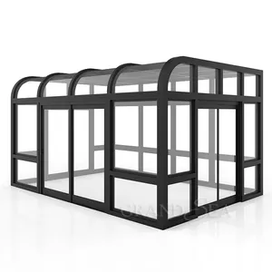 High Quality Aluminum Alloy Cover Frame Veranda Extended Sunroom with Tempered Glass For Sale