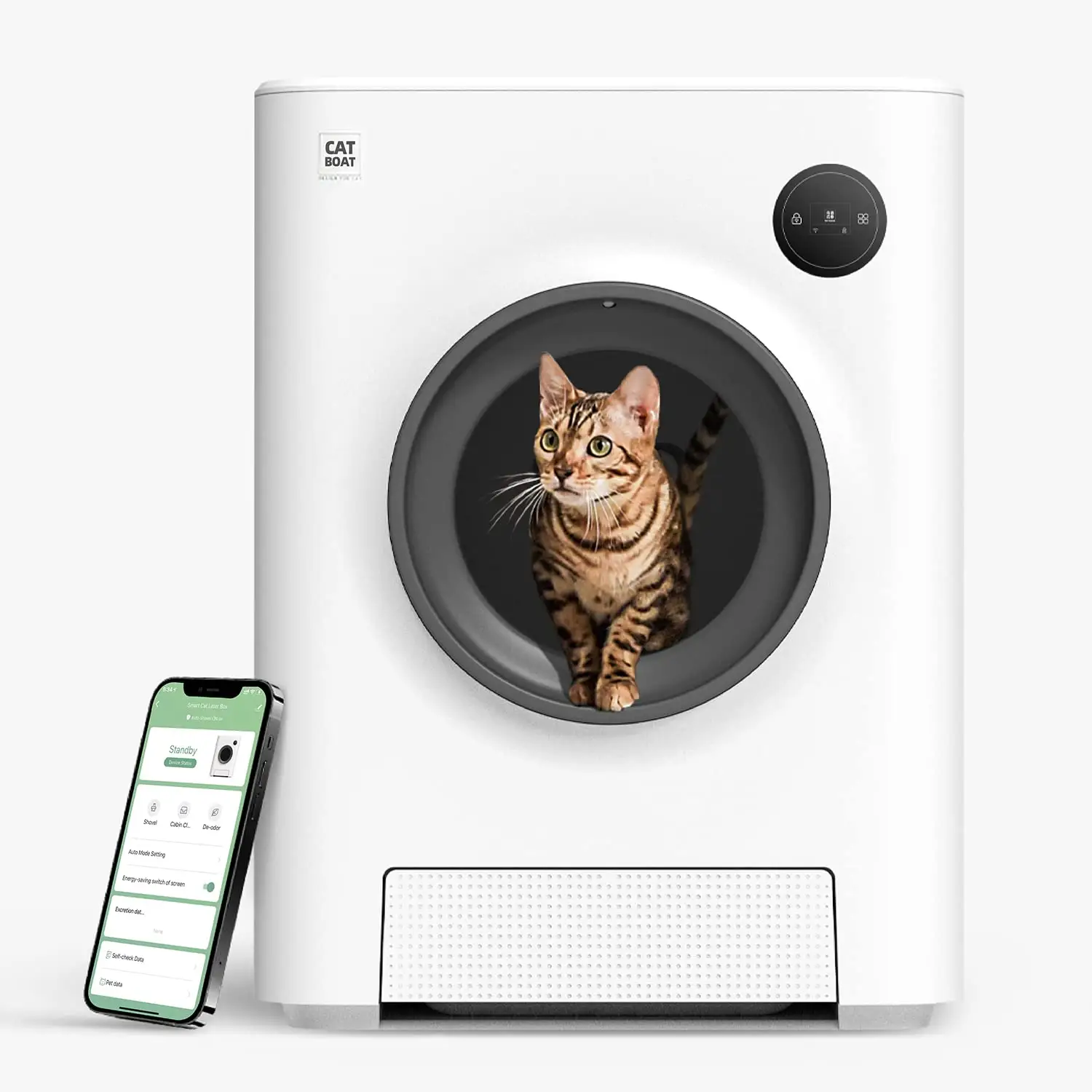 2023 Vente chaude Smart Quick Self Cleaning Big Cat Toilet Automatic APP Télécommande Auto Cat Litière Box