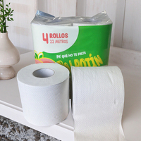 Papier toilette recyclé en rouleaux, lot de 4, prix d'usine pas cher