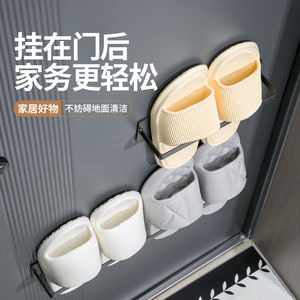 Magnetic Slipper <b>Rack</b> For Security Door Iron Door Wall Mounted <b>Storage</b> Shelf Multi Purpose Portable Drill Free Installation - Product Image 4
