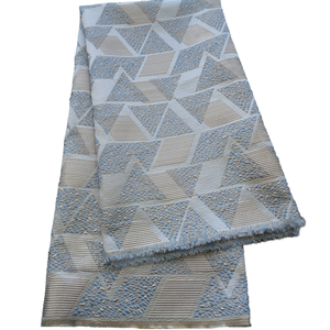 Châu Âu Và Mỹ Jacquard Kim Cương Tam Giác Hình Học Dây Vàng Ba Chiều Jacquard Thổ Cẩm Vải Cho Gối Trường Hợp - Product Image 1