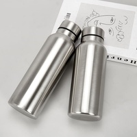 Bouteille d'eau en acier inoxydable de 1000 ml, simple paroi, portable, pour le cyclisme, gourde métallique