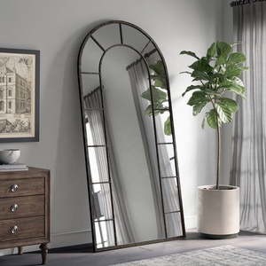 SWT Connie Traditional Customized Wall <strong>Mirror</strong> Hallway Antique Iron Large Window Pane <strong>Mirror</strong> Arch <strong>Door</strong> <strong>Mirror</strong> - Product Image 2