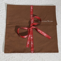 Pochette en coton et lin personnalisée avec logo imprimé pour vêtements, sac à main de luxe, emballage de perruques et extensions capillaires