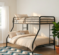 Vente directe d'usine de lits superposés en métal jumeaux sur lits jumeaux en option configuration de lit superposé triple durable et élégant pour les écoles
