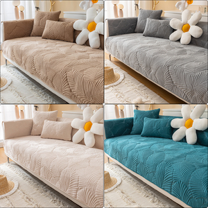 Factory Wholesale Custom Banana Leaf Pattern Jacquard Elastic Fabric <strong>Sofa</strong> Slipcover Non-Slip Pet-Friendly <strong>Cover</strong> for Living Room - Product Image 2
