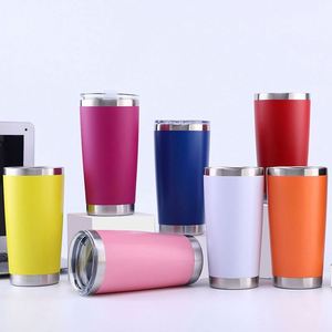 Stainless Steel Tumbler Cup 20oz Double Wall Vacuum <b>Insulated</b> Travel <b>Mug</b> Powder Coated Coffee <b>Mug</b> - Product Image 3