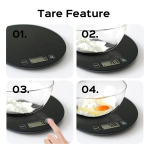 Welland Haushalt Präzise Produkte Schwarze Glas-Backwaage Elektronische Digitale Küchenwaage Lebensmittelwaage - Product Image 4
