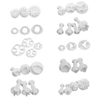 Moule Hexagonal de décoration de gâteau en forme de flocon de neige, ensemble d'emporte-pièces en plastique à piston/moule à biscuits, DIY, 3 pièces