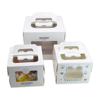 Boîtes d'emballage alimentaire à faible MOQ pour gâteaux, macarons, pâtisseries, muffins, shortbread, cupcakes, biscuits, et tartelettes aux œufs avec fenêtre