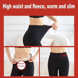 <span class=keywords><strong>Leggings</strong></span> Invernali da Donna a Vita Alta 400g/600g/800g in Pile Lavorato a Maglia con Cuciture, Calze Collant Nere Calde in <span class=keywords><strong>Velluto</strong></span> con Logo in Vita - Product Image 3