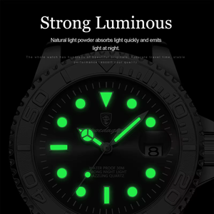 For 680 Business Fashion Luxury Men's Quartz <b>Wristwatch</b> with Mineral Hardex Glass Stainless Steel Band <b>Waterproof</b> Luminous - Product Image 4