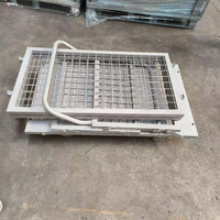 Carretilla Industrial Plegable de Malla Metálica Reforzada con Paneles Laterales de Malla, Carro de Logística para Recolección en Almacén