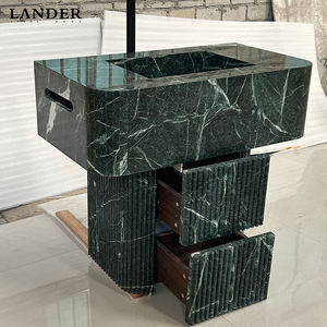Lavabo de Mármol Verde Alpi Landerstone, Muebles de Baño con Piedra Natural, Lavabo de Mármol Verde - Product Image 4