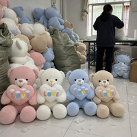 Peluche géante ours en peluche pour mariage et Saint-Valentin, avec cœur d'amour à câliner, 80-140cm, coque de peluche non rembourrée, cadeau et décoration