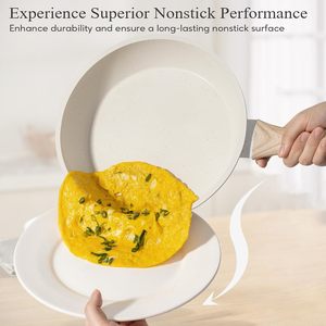 Bst nhà bếp Wares bán buôn 12 cái trắng chậu và chảo không dính Cookware sets Chất lượng cao Granite nhôm với Frying Chảo Set - Product Image 4