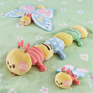 Peluche 3-en-1 en forme de chenille pour bébé, jouet apaisant, marionnette en peluche pour l'éveil des enfants, confort pour nouveau-né, jouet de développement doux - Product Image 3