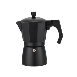 <span class=keywords><strong>Cafetera</strong></span> Moka redonda <span class=keywords><strong>Normal</strong></span>, máquina de café de aluminio con fondo de rosca negra, más de 10 - Product Image 5