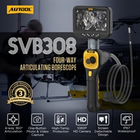 Endoscope numérique à objectif unique AUTOOL SVB308, 1 m, 6 mm, endoscope industriel, caméra d'inspection vidéo HD LCD 4,3 pouces