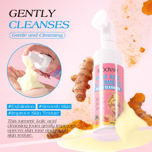 Limpiador Facial Orgánico OEM con Cúrcuma y Ácido Kójico, Espuma Densa, Limpia Profundamente, Controla la Grasa, No Deja Sensación de Tirantez - Product Image 5