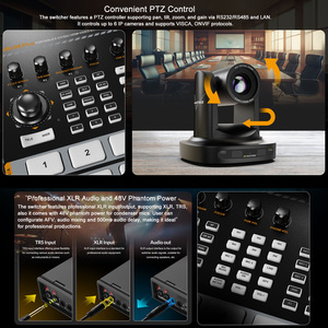 เครื่องสลับวิดีโอแบบพกพา AVMATRIX SHARK S6 PLUS ขนาด 17.3 นิ้ว 6 ช่องสัญญาณ SDI/HDMI พร้อ<span class=keywords><strong>ม</strong></span>ฟังก์ชันสตรี<span class=keywords><strong>ม</strong></span><span class=keywords><strong>ม</strong></span>ิ่งและบันทึก, <span class=keywords><strong>ม</strong></span>ิกเซอร์เสียง, ควบคุม PTZ - Product Image 4