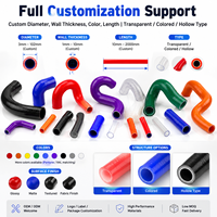 Tuyau en silicone flexible personnalisé de haute qualité flexion à 180/90 degrés tuyaux en caoutchouc coudés en silicone haute température renforcés