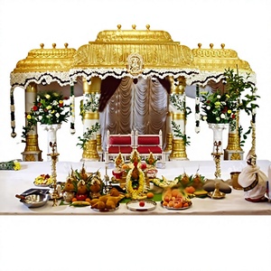 Mandap de Plumas de Pavo Real Manavarai para Bodas del Sur, Decoraciones Personalizadas para Bodas Indias, Mandapam de Pilar de Fibra, Eventos en Escenarios de Sri Lanka y EE. UU. - Product Image 4