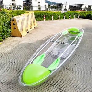 <span class=keywords><strong>Petit</strong></span> bateau <span class=keywords><strong>de</strong></span> pêche en plastique Bateau transparent Drop Stitch Kayak clair kayak canoë transparent à vendre - Product Image 6