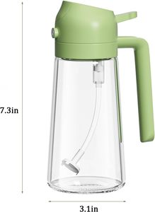 Bouteille pulvérisateur de sauce réutilisable 2 en 1, bouteille pulvérisateur d'huile de cuisson en verre pour la cuisine - Product Image 6