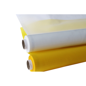 2025 Hot Sale 77-100T Yellow &amp;White <strong>100</strong>% <strong>Polyester</strong> Screen Printing <strong>Mesh</strong> for Good Price 77T 80T 90T 100T - Product Image 1